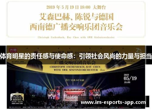 体育明星的责任感与使命感：引领社会风尚的力量与担当
